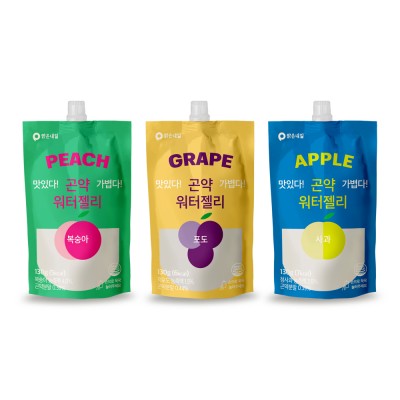 맛있다 가볍다 곤약젤리 10포입 (복숭아, 포도, 사과)